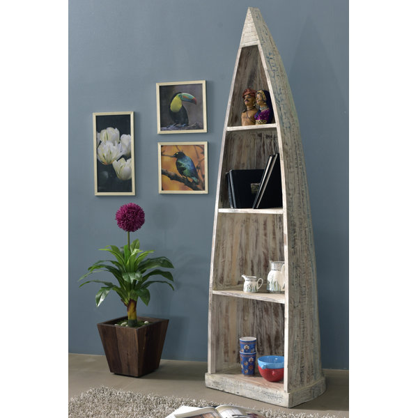 Rosecliff Heights Euharlee 81'' H x 23'' W Solid Wood Boat Bookcase & Reviews Wayfair